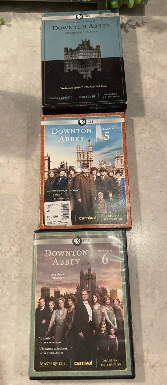 PBS Downtown Abbey The Complete Series Collection Seasons 1-6 DVD 18 Discs
